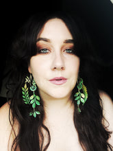 Load image into Gallery viewer, DREAMGAZE flora brass hand painted earrings
