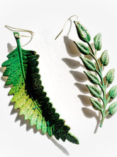 Load image into Gallery viewer, DREAMGAZE mismatched leaves earrings