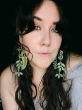 Load image into Gallery viewer, DREAMGAZE flora brass hand painted earrings
